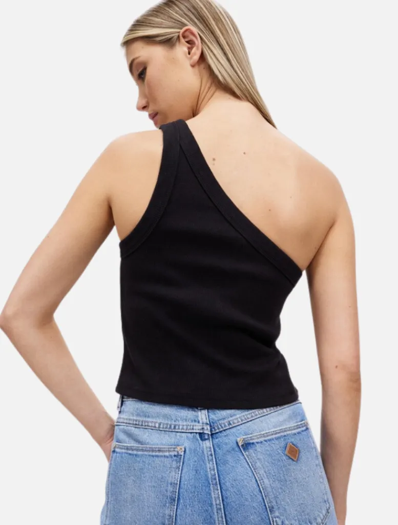 A Heather One Shoulder Tank -*Abrand Best Sale