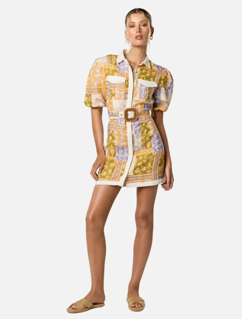 Billie Button Up Short Dress -*Winona New
