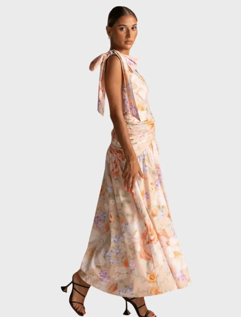 Claudia Maxi Dress – Peachy Floral*Zanetta Cheap