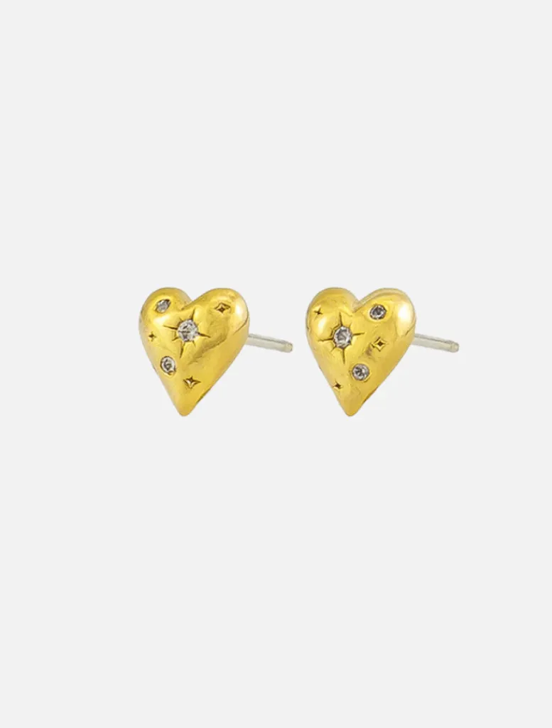 Daphne Heart Studs -*Jolie and Deen New