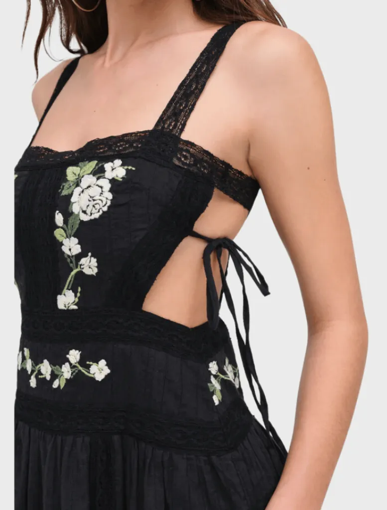 Jolene Embroidered Midi Dress -*For Love & Lemons Online