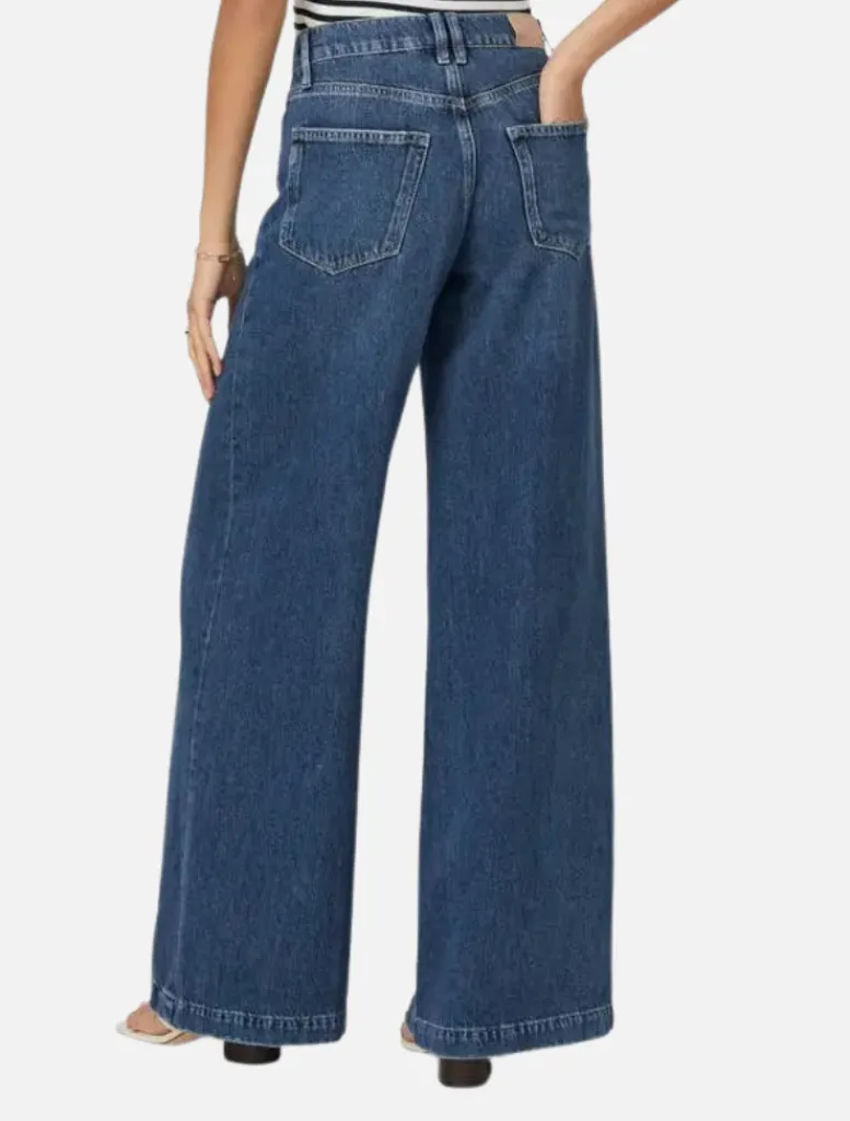 Portia Inset Pocket Wide Leg Jeans -*PAIGE New