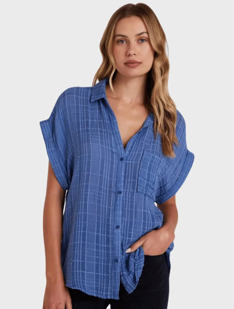 Short Sleeve Pocket Button Down -*Bella Dahl Hot