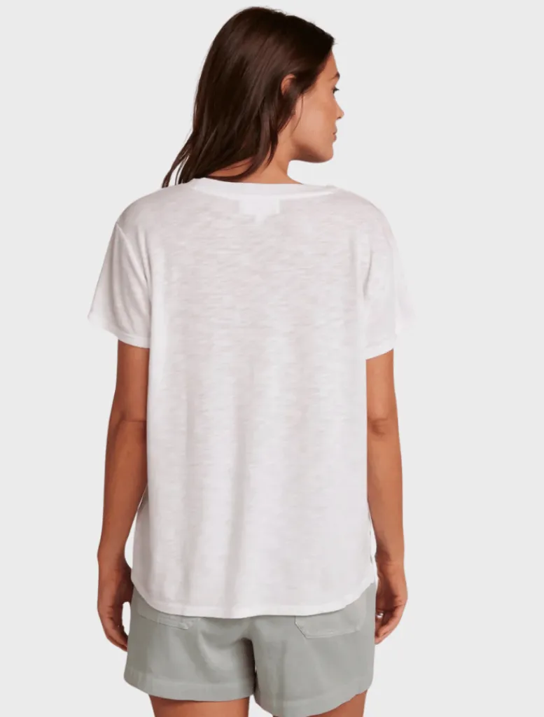 Side Slit V-Neck Tee -*Bella Dahl Cheap