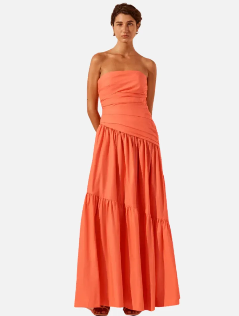 Strapless Tiered Maxi Dress -*Shona Joy Clearance